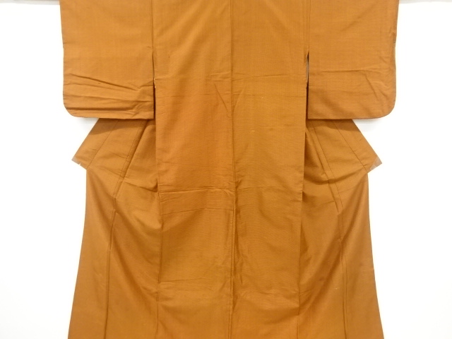 アンティーク　小格子織り出し米沢紬着物